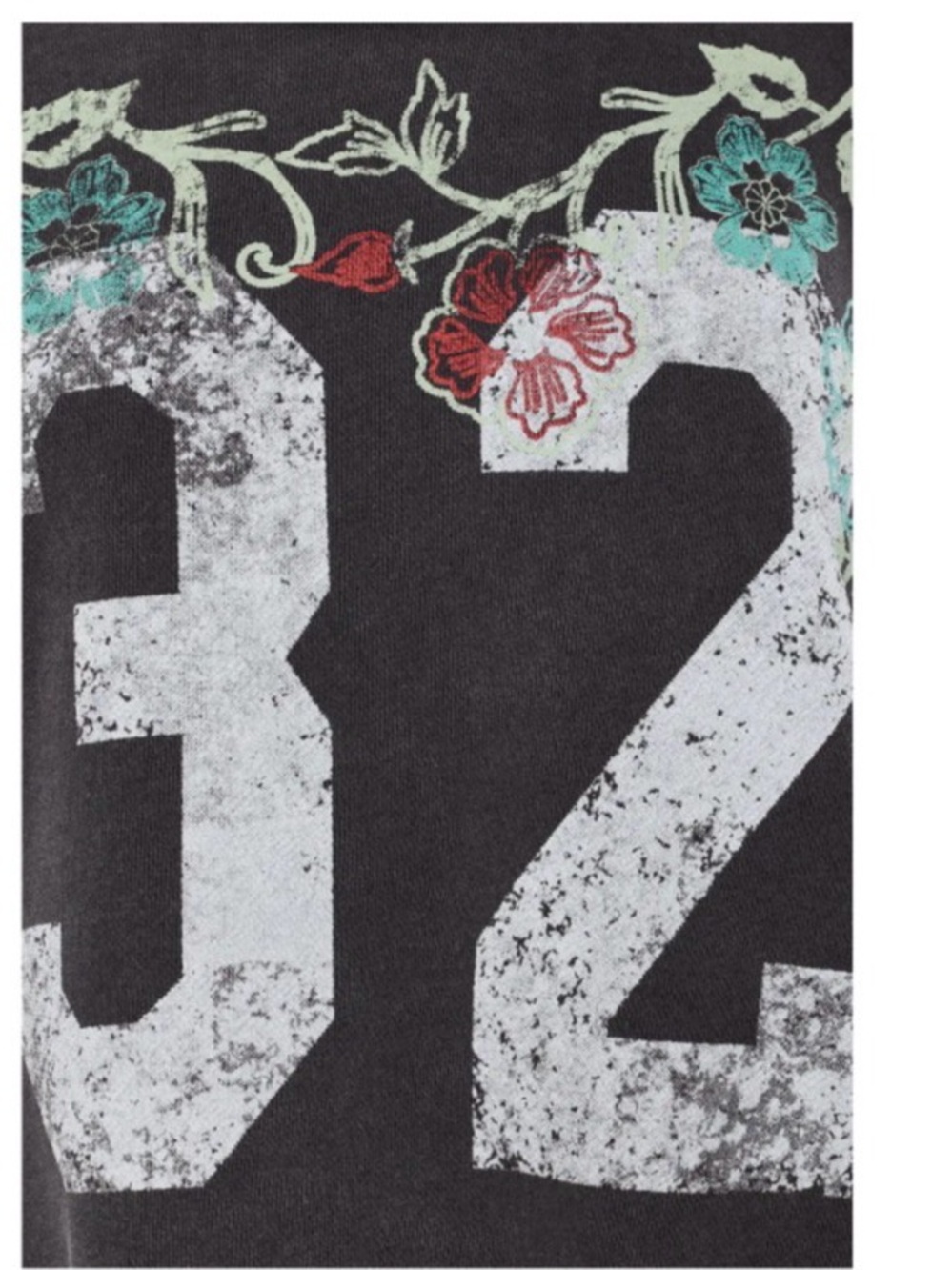 NWT Free People We The Free Palm Spring Graphic Mock Neck Washed Black SZ XS - Picture 3 of 16